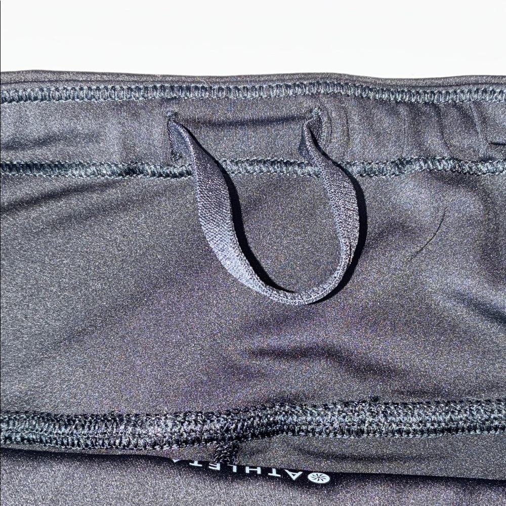 ATHLETA Black Pleated Mini Skirt with built in shorts. L - Picture 8 of 14